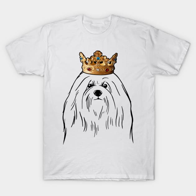 Coton de Tulear Dog King Queen Wearing Crown T-Shirt by millersye